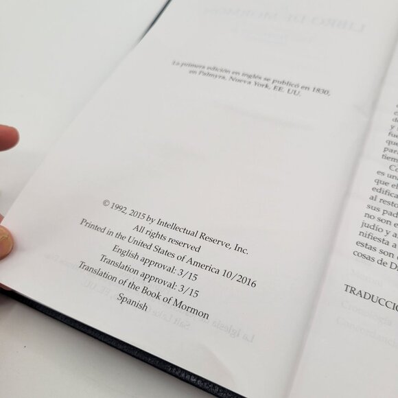 El Libro De Mormón: Otro Testamento De JesuCristo Spanish Book Of Mormon HB 2015 - Picture 9 of 10